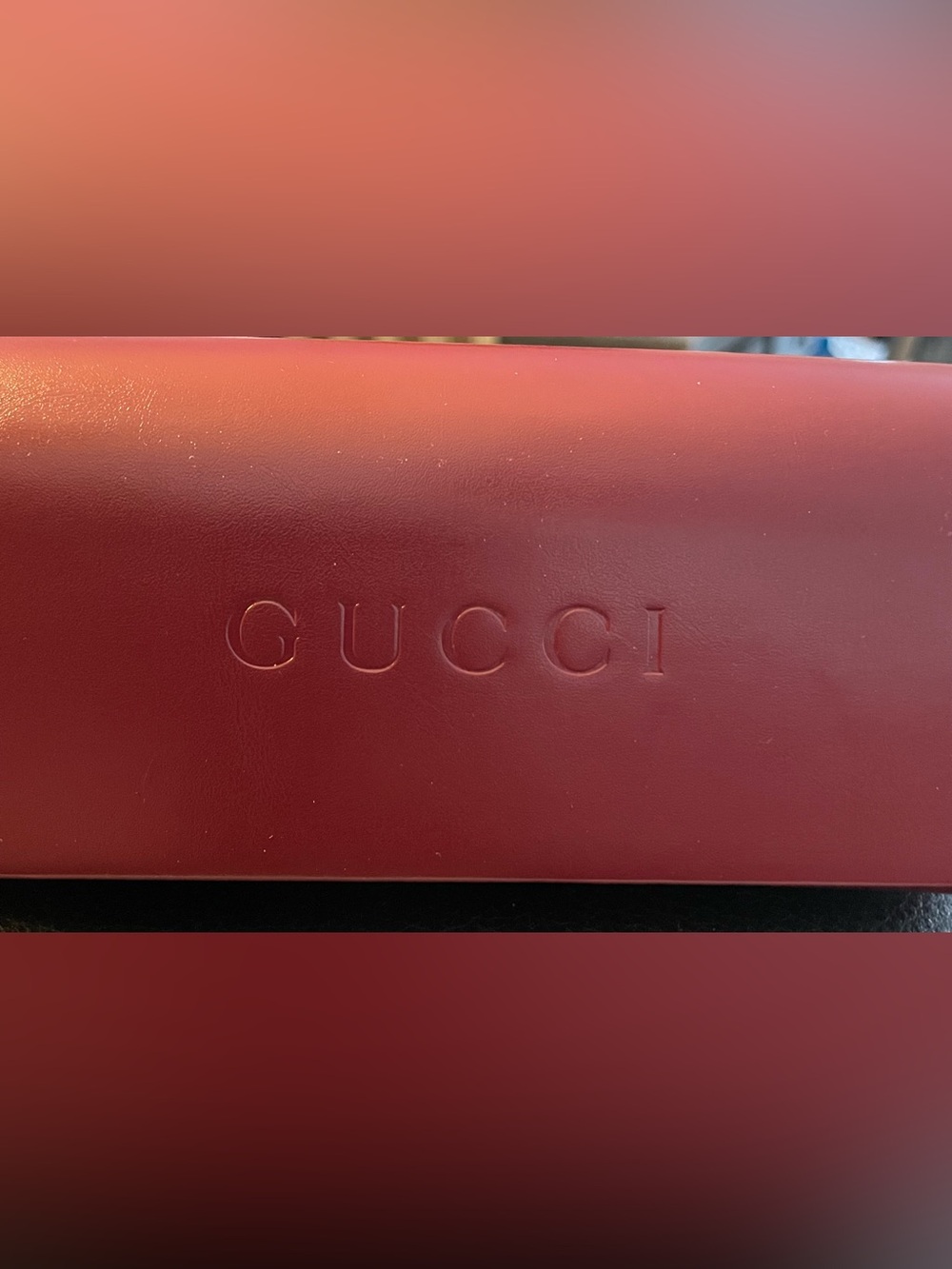 Gucci Red Eyewear Case